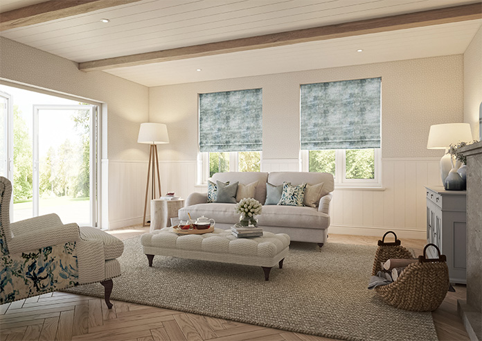 Nebula, Lagoon - Motorised Roman Blind - Image 6